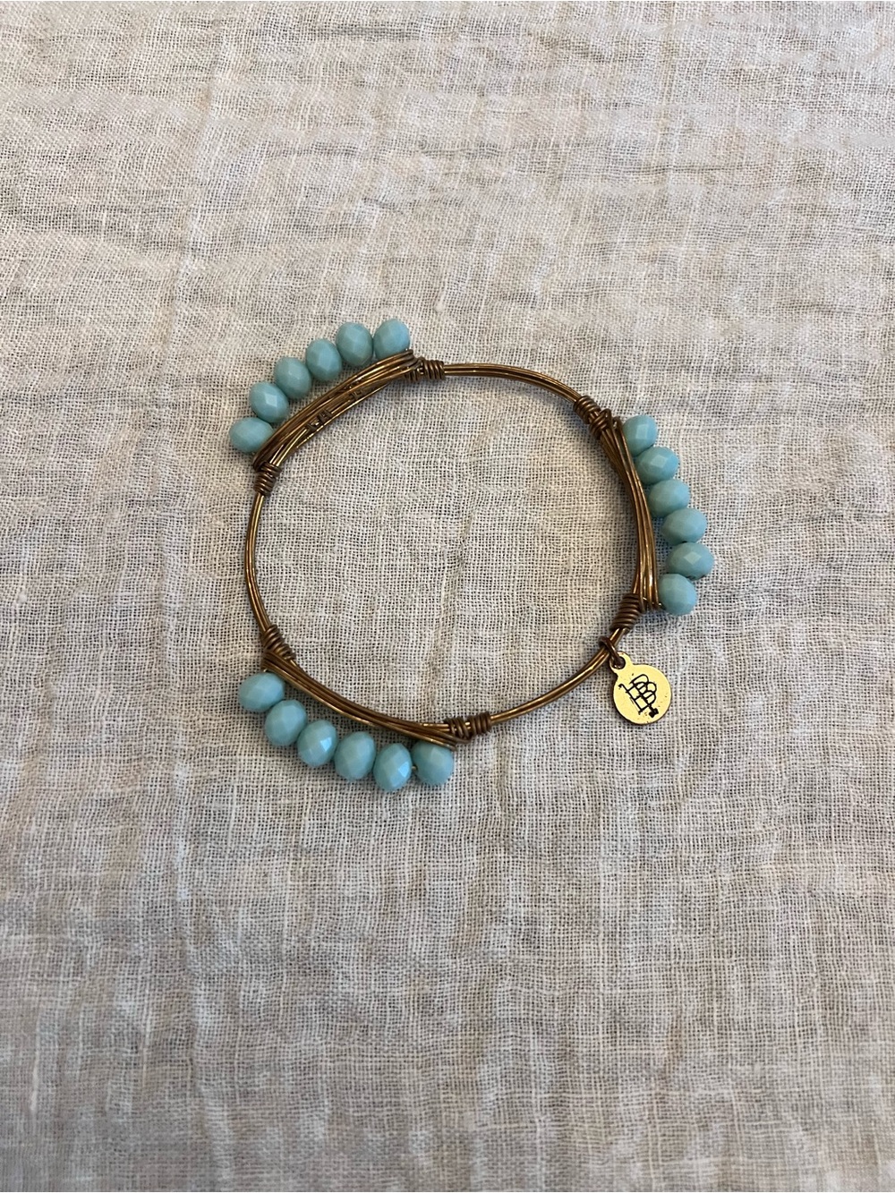 Bourbon and Bowties Turquoise Beaded Bracelet